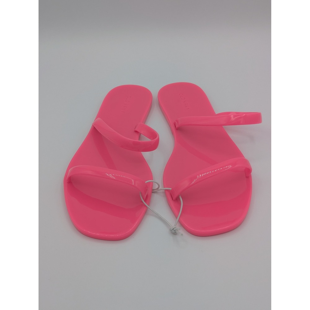 Old Navy Jelly Slide Sandals 9‎ Neon Petunia Pink Y2K Summer Beach Barbiecore